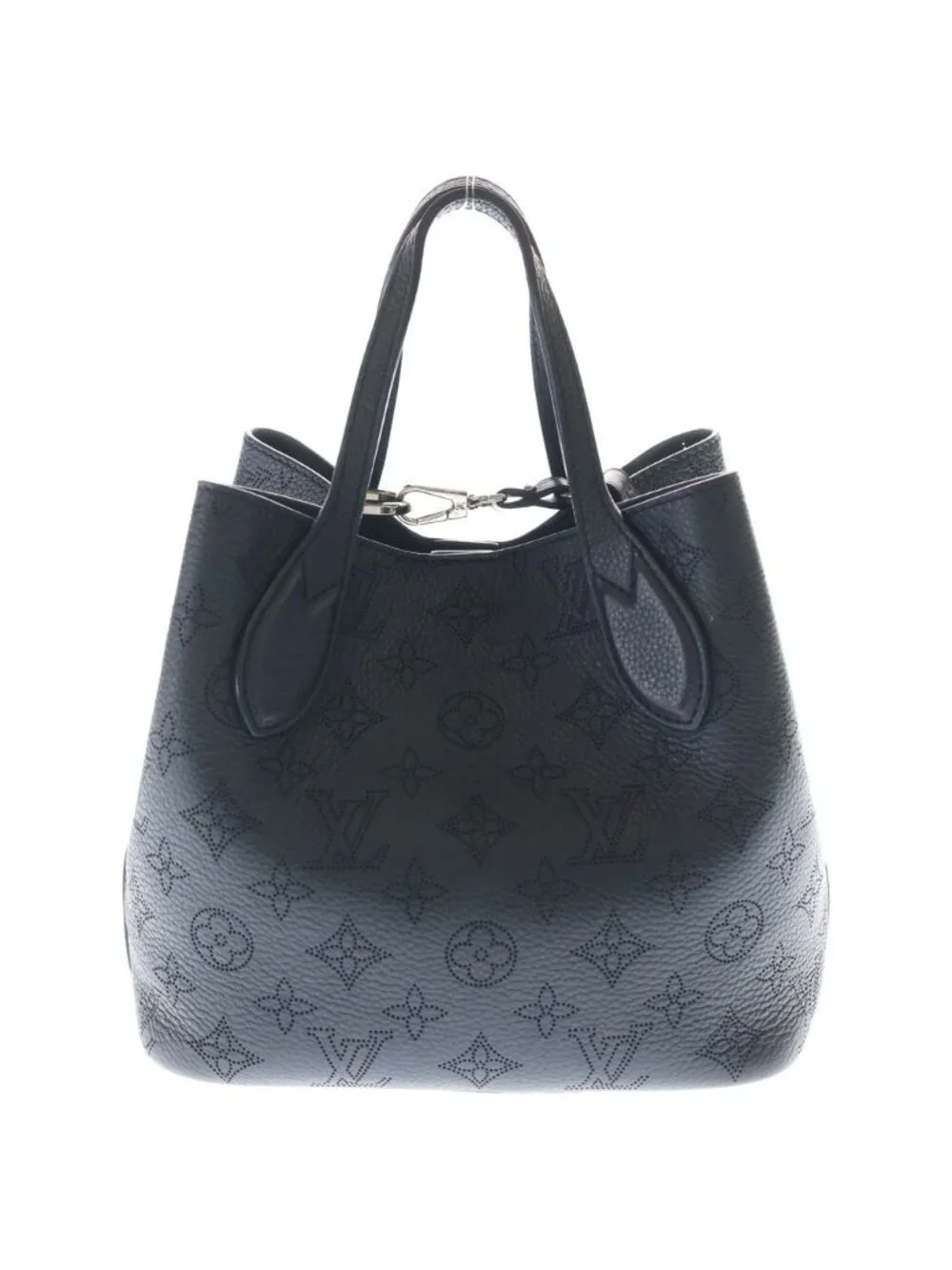 Louis Vuitton Mahina Blossom PM 2-Way Shoulder Bag Black Noir Leather Silver